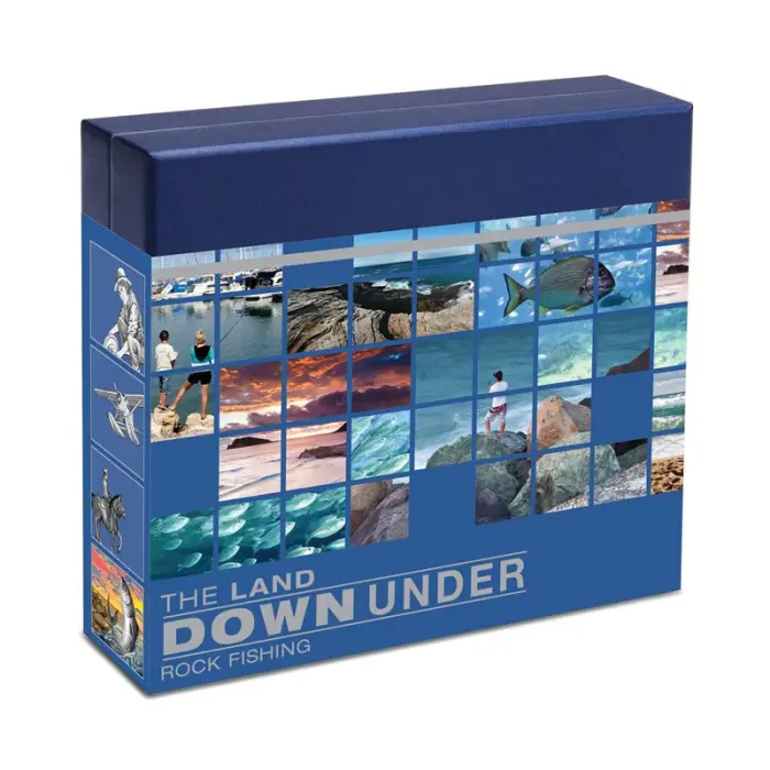 2014 1oz Silver Rock Fishing The Land Down Under Coin - Mintage: 5,000