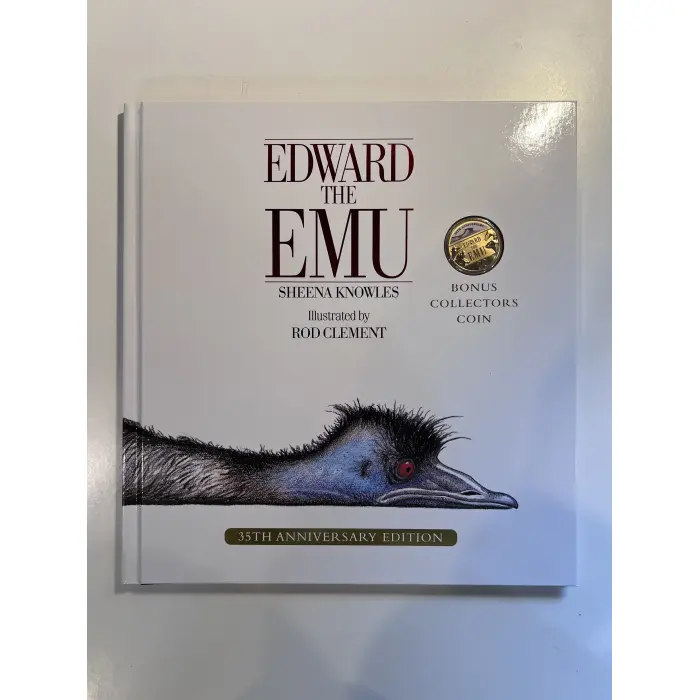 2023 35th Ann Of Edward The Emu Special Deluxe Edition Book 20c Gold Plated Coin