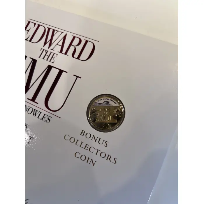 2023 35th Ann Of Edward The Emu Special Deluxe Edition Book 20c Gold Plated Coin