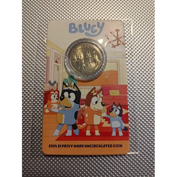 2024  Bluey $1 Privy Mark UNC coin (THE HEELERS)