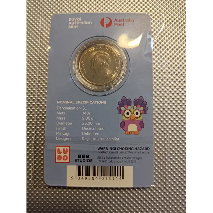 2024  Bluey $1 Privy Mark UNC coin (THE HEELERS)