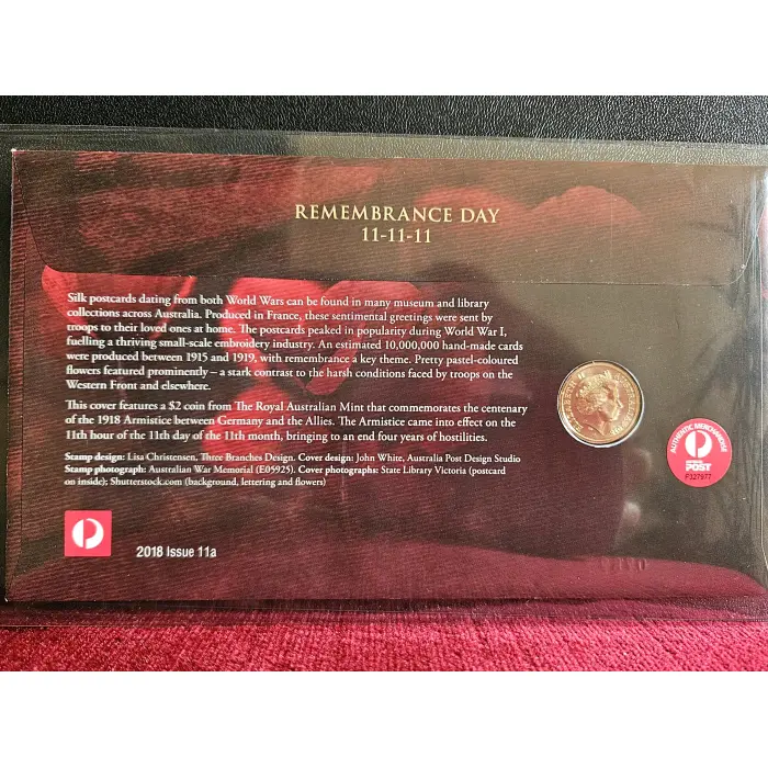 🔥 2018 $2 C Mintmark Red Poppy Armistice Limited Edition Impressions PNC 1111