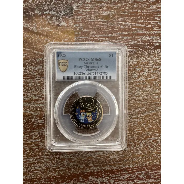  2025 $1 Bluey Christmas  PCGS MS68