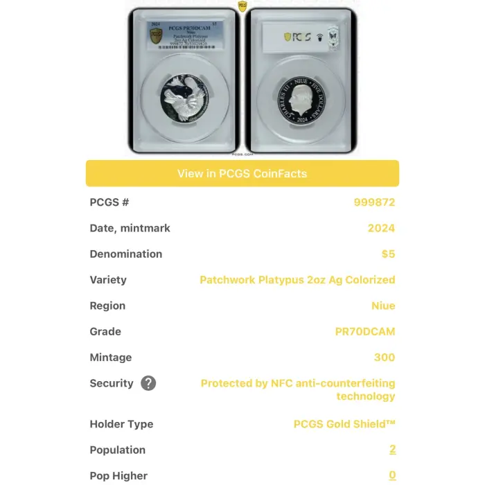 2024 PR70 Top Pops Fact Fiction Platypus + Drop Bear Niue 2oz Silver Proof Coins