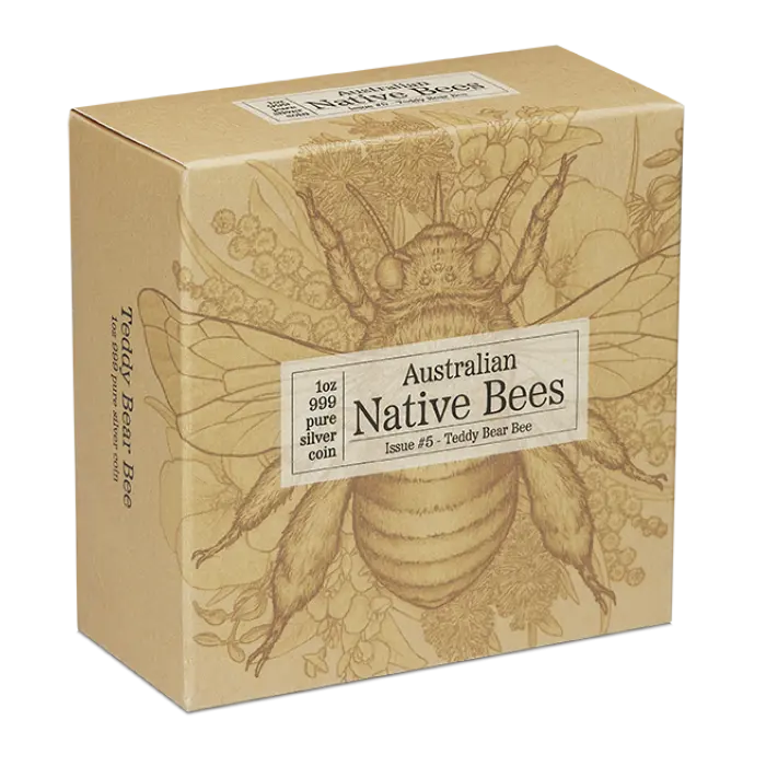 2026 Australian Native Bees – Teddy Bear Bee 1oz Silver Proof Hologram Coin