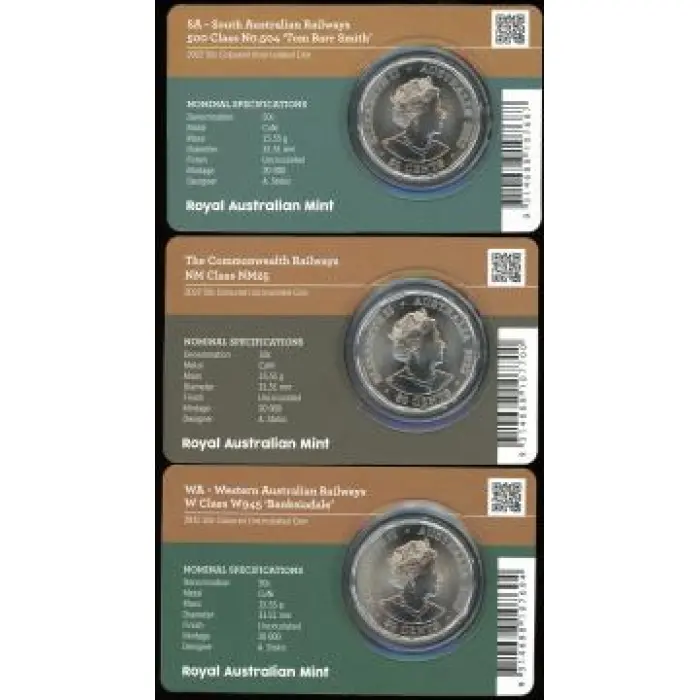 2022 50 Cent - Steam Power - WA, SA and Commonwealth Coins