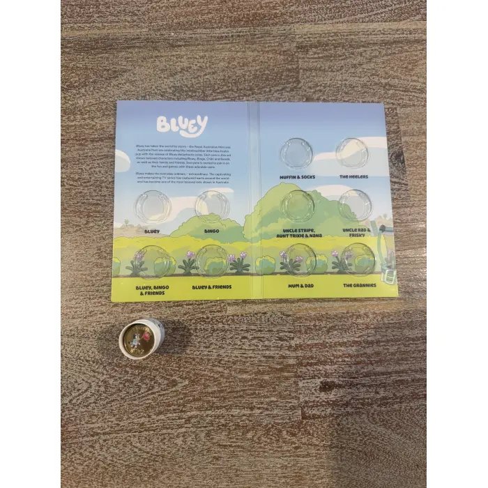 2024 $1 Bluey Coin Set  Including Coloured Coin