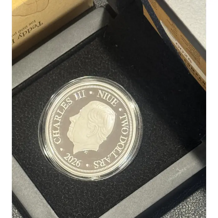 🐝 Low COA - 28 - 2026 $2 TeddyBear Bee Hologram 1oz Silver Proof Coin 