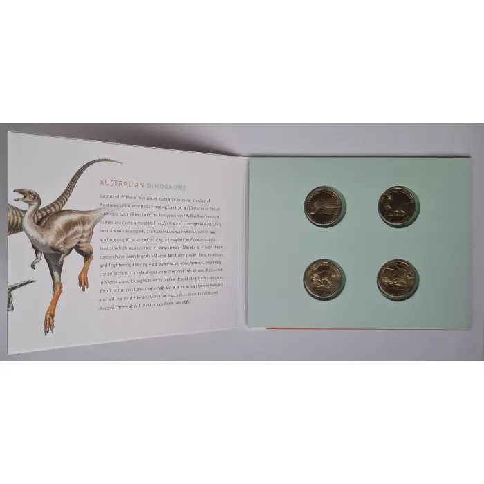 2022 $1 Australian Dinosaurs UNC Four-Coin Set 