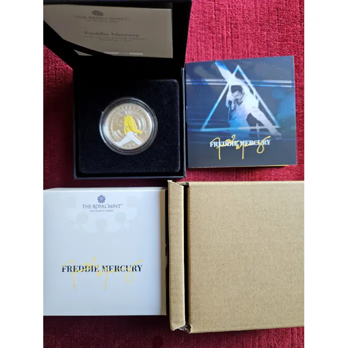 2025 Freddie Mercury UK Mint 1oz Silver Proof Colour Coin Limited Edition 4,500