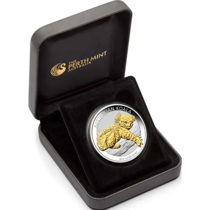 2012 1oz Australian Koala Gold Gilded - Mintage: 10,000