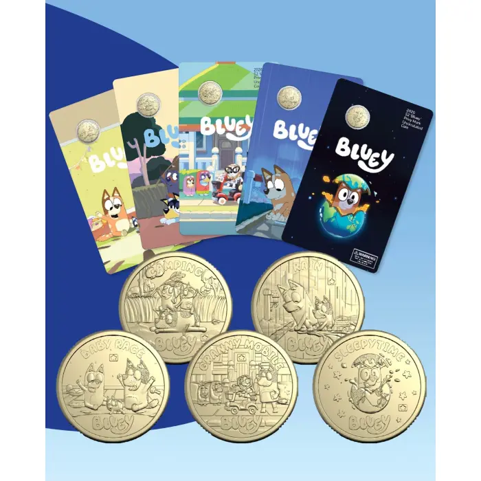 2026 $2 BLUEY RAIN COIN SPECIAL PRIVY MARK - UNCIRCULATED COIN IN CARD PNC