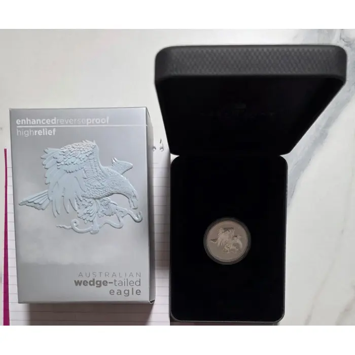 Australian Wedge-tailed Eagle Enhanced Reverse Proof High Relief 2021 1oz Silver