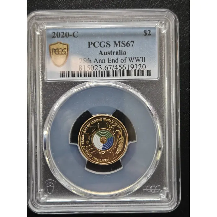 2020 End of WWII Coloured C Mint PCGS MS67 