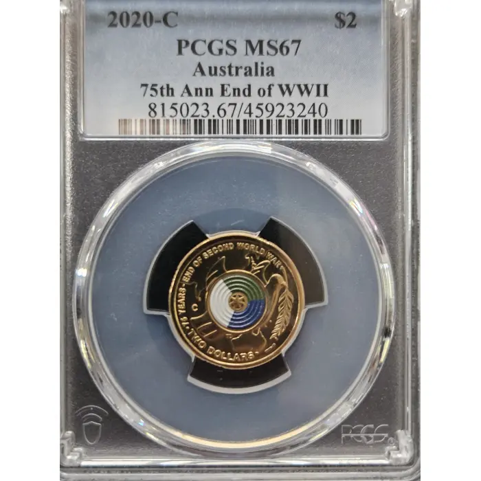 2020 End of WWII Coloured C Mint PCGS MS67 