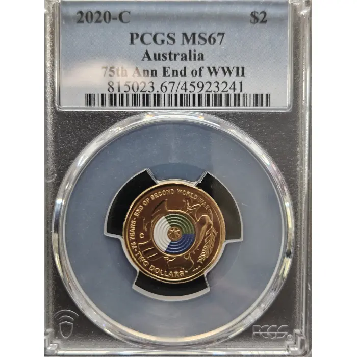 2020 End of WWII Coloured C Mint PCGS MS67 