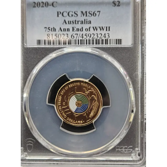 2020 End of WWII Coloured C Mint PCGS MS67 