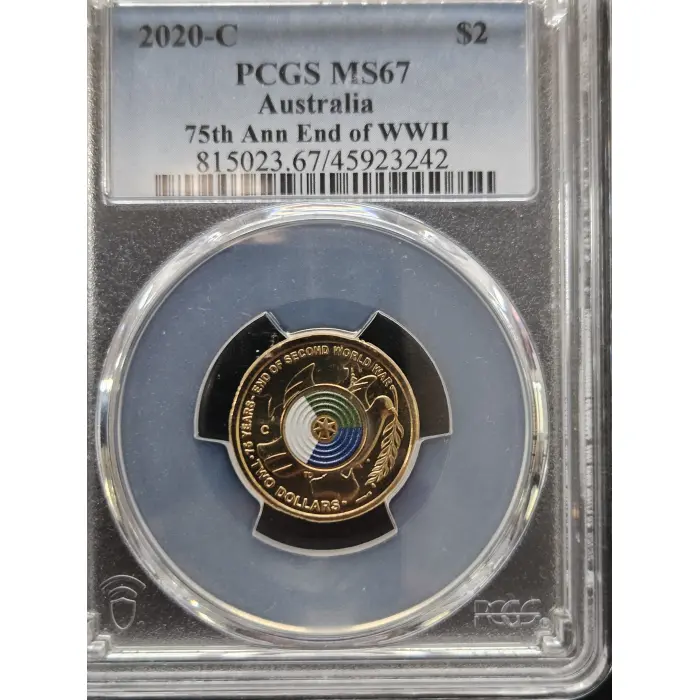 2020 End of WWII Coloured C Mint PCGS MS67 