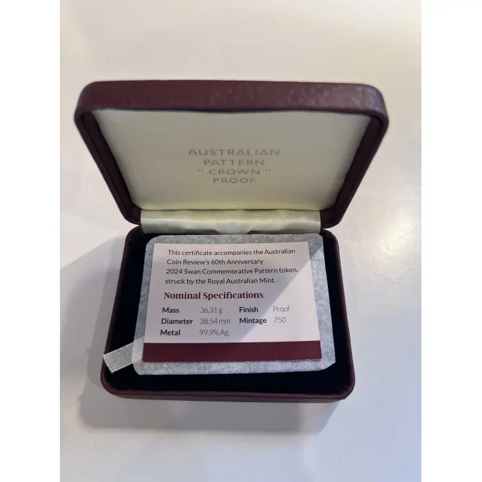 2024 ACR Swan Commemorative Pattern Crown Silver Proof – 36.31g .999 Silver Coin