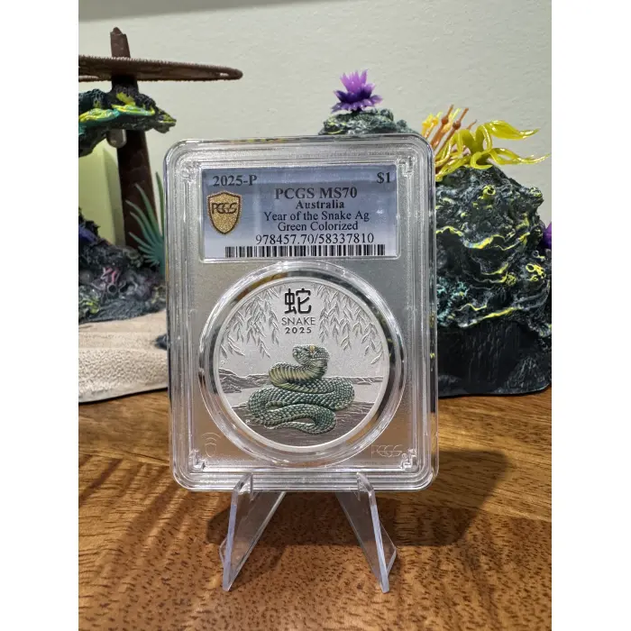 TOP POP MS70 2025 Perth ANDA P MINTMARK LUNAR SNAKE