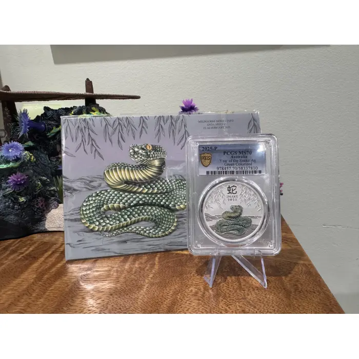 TOP POP MS70 2025 Perth ANDA P MINTMARK LUNAR SNAKE