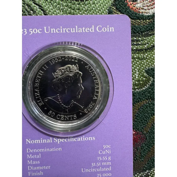 2023 50c Uncirculated coin - Elizabeth Regina Her Majesty Queen Elizabeth II    
