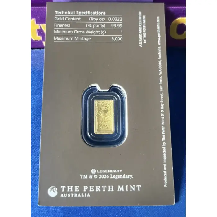 🏜️’DUNE’ 1g Gold Minted Bar. Perth Mint🏜️