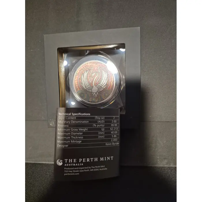 2022 Black Swan Maali 2oz Antiqued Coin 
