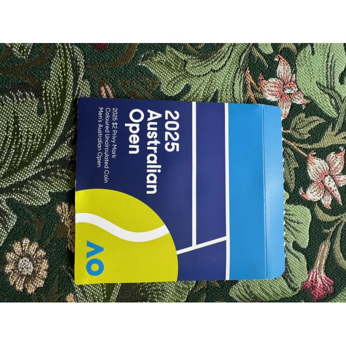 2025 $2 Privy Mark coloured uncirculated coin pack-Men’s Australian Open 