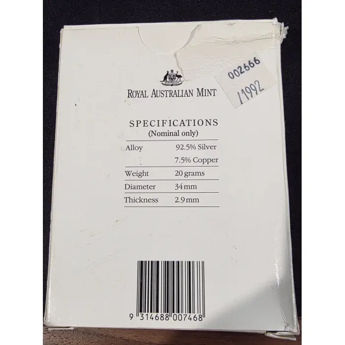 1992 and 1993 birds of Australia $10 silver proof bundle