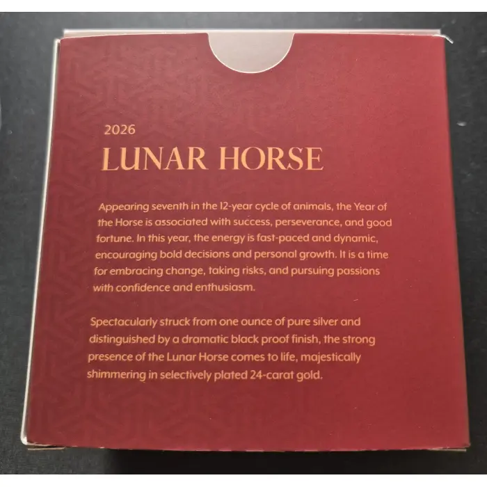2026 Lunar Horse 1oz Black Proof