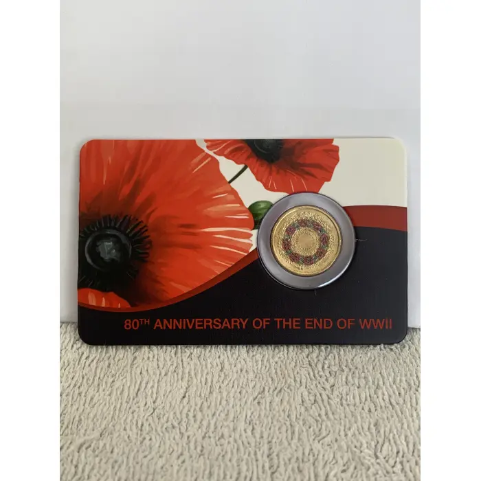 2025 $2 End of WWll 80th Anniversary UnC in coin capsule on card