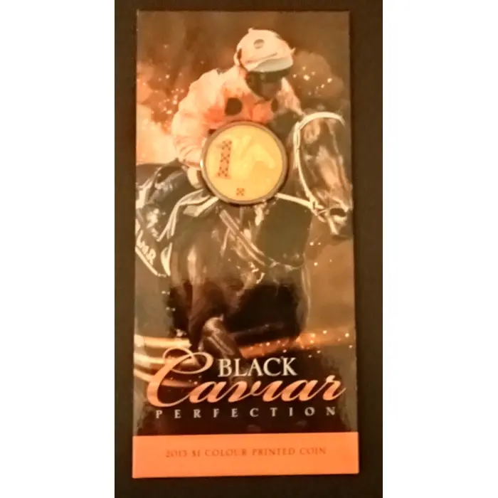 Black Caviar Coloured $1  Coin