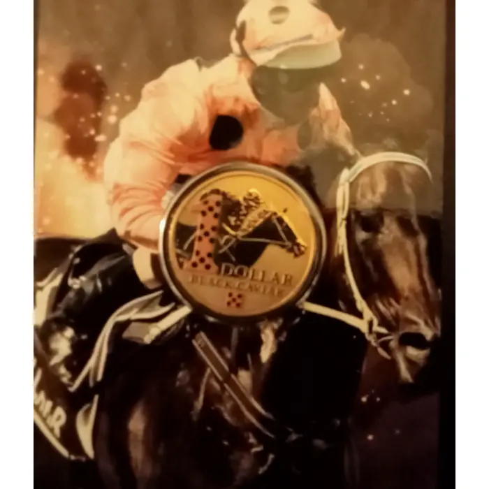 Black Caviar Coloured $1  Coin
