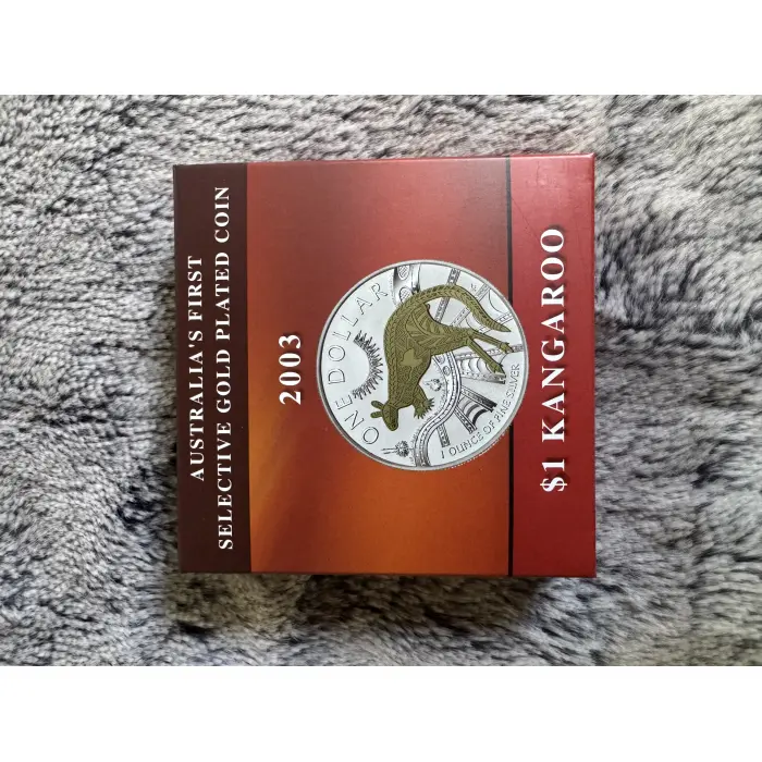 2003 $1 Selective Gold plated coin Silver proof coin 