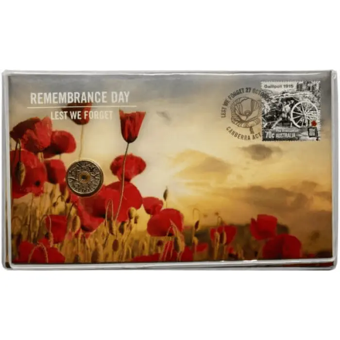 2015 $2 Flanders Fields Remembrance Day Coloured PNC