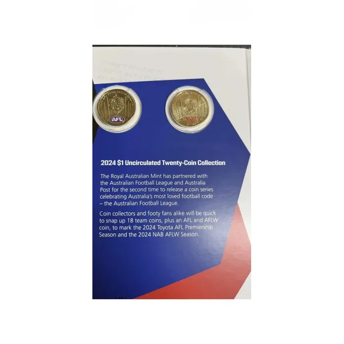 2024 afl coloured coin set folder