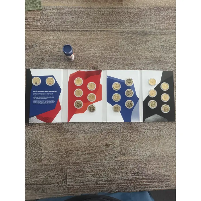 2024 afl coloured coin set folder
