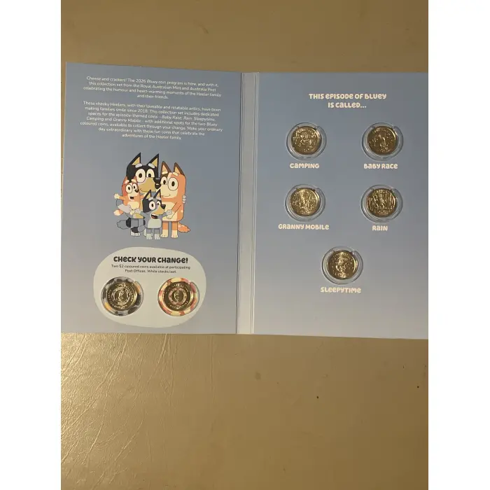 2026 opened Bluey’s albums with till coins