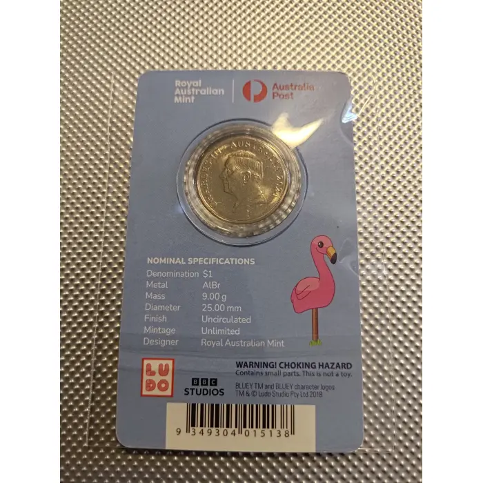 2024  Bluey $1 Privy Mark UNC coin (MUFFIN and SOCKS)