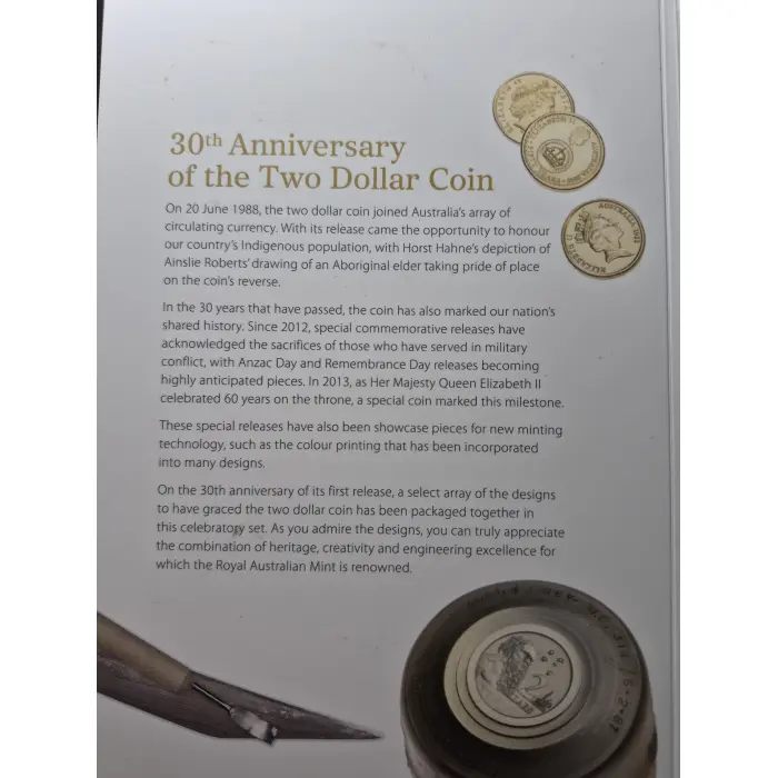 2018 30th Anniversary $2 coin set