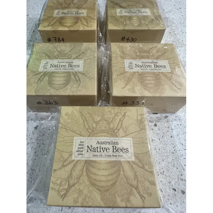 Australian Native Bee Series 5 coin set