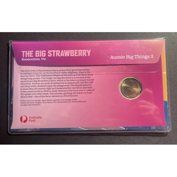 2025 Big Strawberry Colored $1 PNC from Melbourne Money Show 7 February 2026