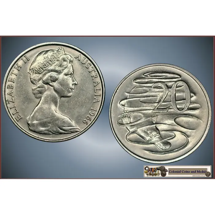 20 Cent 1966, 1967, 1968, Key Date set of 3 all Uncirculate Coins