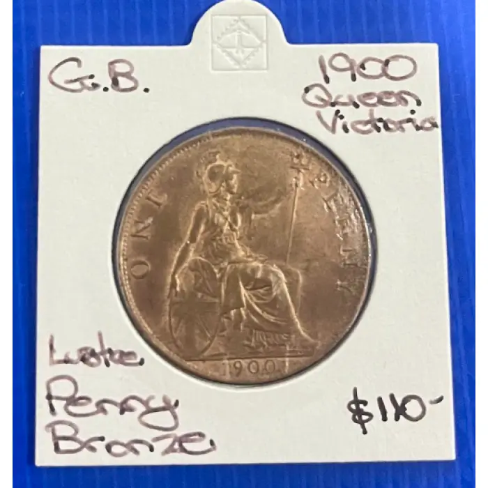 Great Britain Queen Victoria  1900  Bronze Penny  lustre