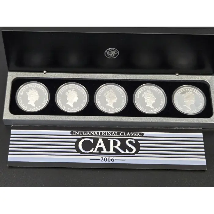 2006 Tuvalu International Classic Cars silver set