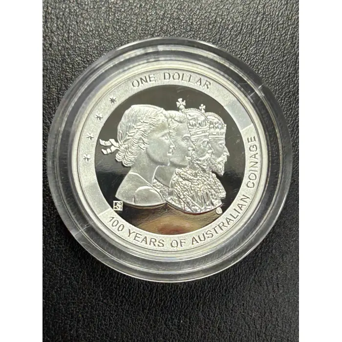 ANDA RELEASE 100 YEAR'S OF AUST COINAGE 2010 $1 SILVER PROOF "S" Master M/Mark
