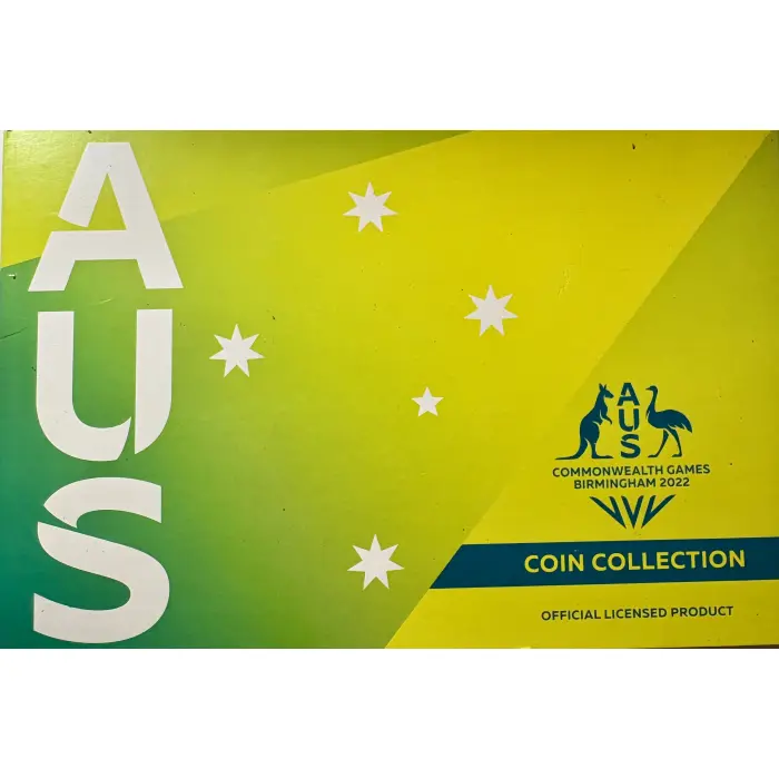 2022 Australian Commonwealth Games. 7 Coin Set - NEW in Folder $2 and $1 Coins