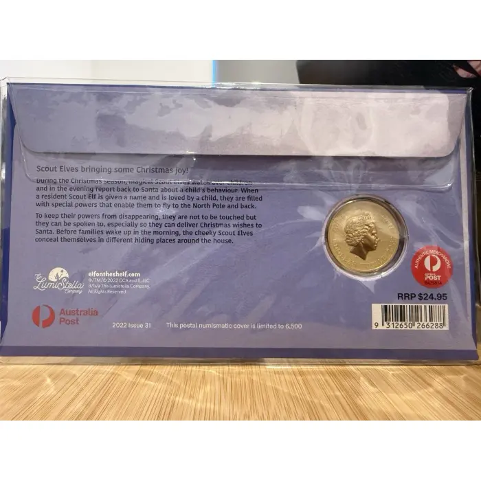2022 The Elf on the Shelf Choose Joy $1 PNC Coloured Coin