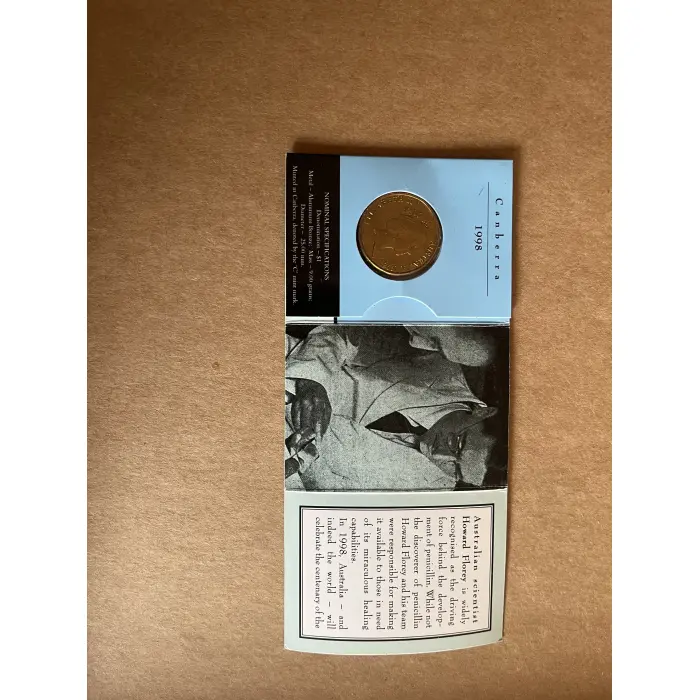 1998 Australia $1 Howard Florey “C” Canberra Mintmark Uncirculated Coin 